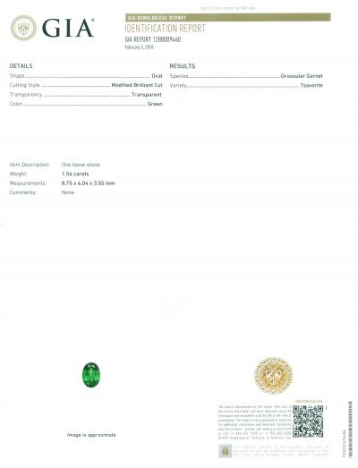 1,54 ct. Tsavorite (Grossularite - Grenat) 2