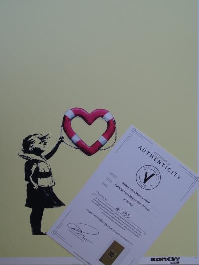 Banksy x Post Modern Vandal - Fille avec flotteur en forme de coeur, 2021 - Impression 2