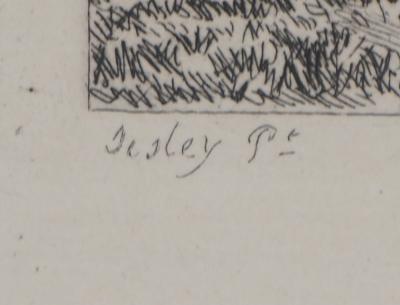 Alfred SISLEY - Bord de rivière, 1873 - Gravure, signée 2