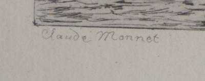 Claude MONET - Moulins en Hollande, 1873 - Gravure, signée 2