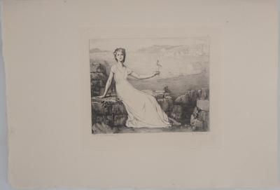 PUVIS DE CHAVANNES - Hope, 1873 - Engraving, signed 2