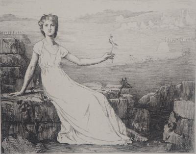 PUVIS DE CHAVANNES - Hope, 1873 - Engraving, signed 2