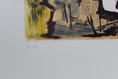 Renato GUTTUSO - Oggetti sul tavolo e finestra di sera, 1982 - Lithographie signée à la main 2