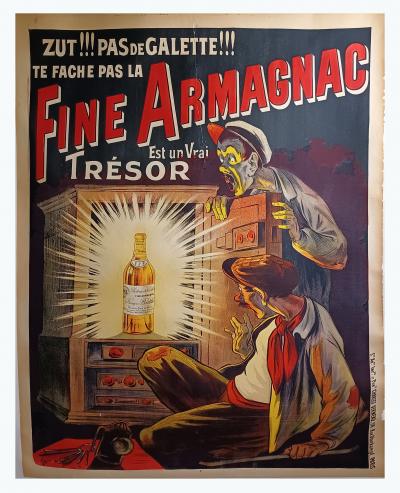 OGE - FINE ARMAGNAC , 1902, affiche lithographique 2