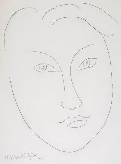 Henri MATISSE - Masque de jeune garçon, 1946 - Gravure 2