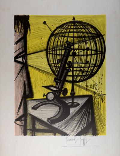 Bernard BUFFET -  Le Microscope, 1969 - Lithographie sur papier Arches 2