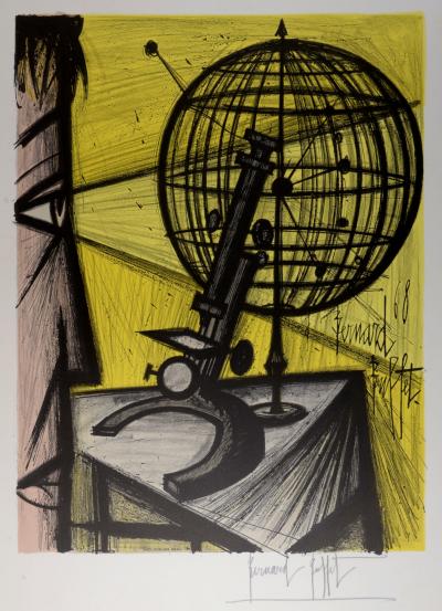Bernard BUFFET -  Le Microscope, 1969 - Lithographie sur papier Arches 2