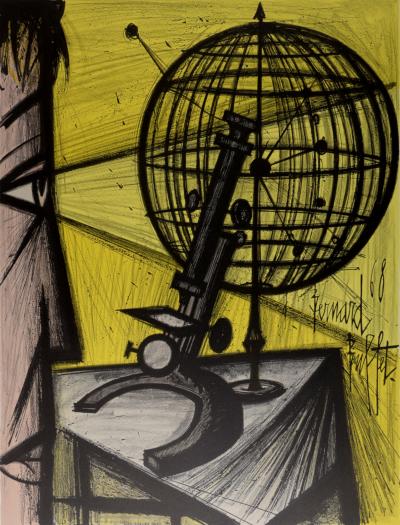 Bernard BUFFET -  Le Microscope, 1969 - Lithographie sur papier Arches 2