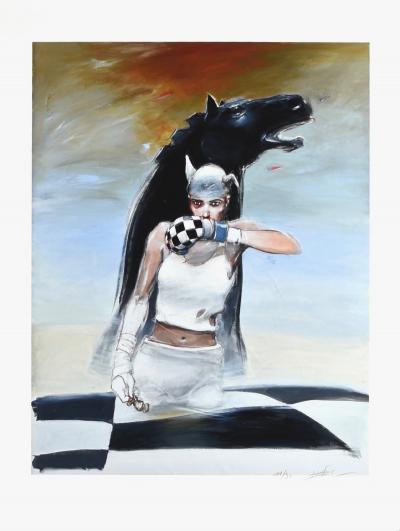 Enki BILAL - La Cavalière - Estampe pigmentaire signée et numérotée 2