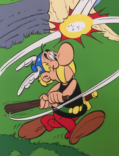 Uderzo - Astérix et Obélix le vitrail Saint-Yorre - Sérigraphie signée 2