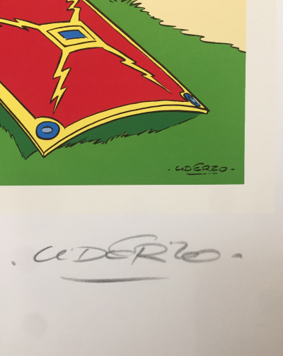 Uderzo - Astérix et Obélix le vitrail Saint-Yorre - Sérigraphie signée 2