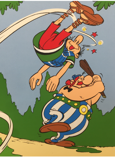 Uderzo - Astérix et Obélix le vitrail Saint-Yorre - Sérigraphie signée 2