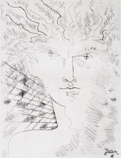 Jean COCTEAU - Portrait surréaliste, 1946 - Etching 2