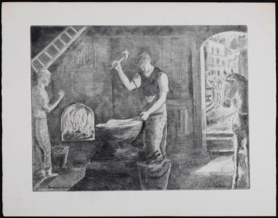 Hermine DAVID - Forgeron, 1946 - Gravure 2