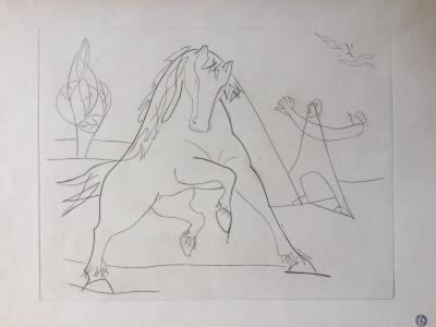 Léopold SURVAGE - Pégase - Gravure originale au burin cachet de l’atelier 2