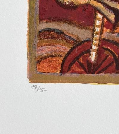 Théo Tobiasse - Woman in an armchair - Original lithograph signed and numbered in pencil 2