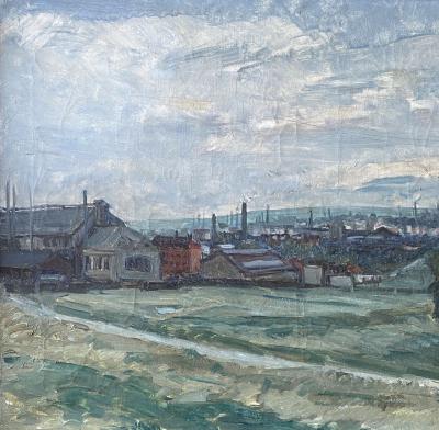 Alphonse QUIZET - Vue sur la banlieue de Paris, 1930 - Huile sur toile signée 2
