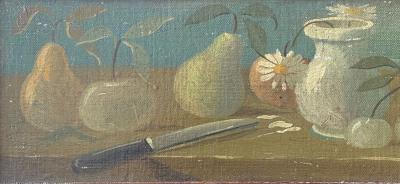 Claude Venard - Nature morte aux fruits, 1930 - Huile sur panneau signée 2