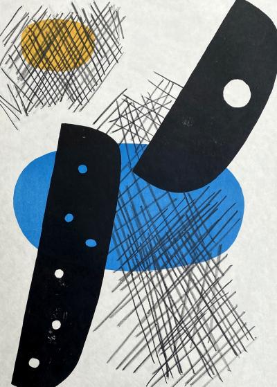 Berto LARDERA - Composition géométrique - Lithographie originale signée au crayon et numérotée 2