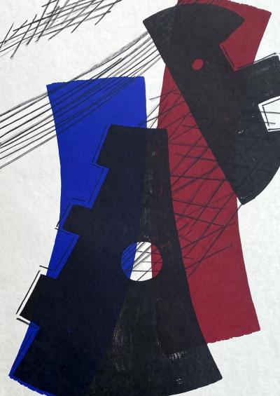 Berto LARDERA - Composition - Lithographie originale signée au crayon et numérotée 2