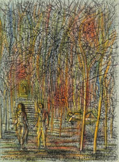 Jean CARZOU - Aventures dans les bois, 1978 - Lithographie originale signée 2