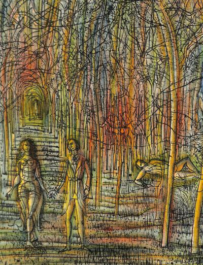 Jean CARZOU - Aventures dans les bois, 1978 - Lithographie originale signée 2