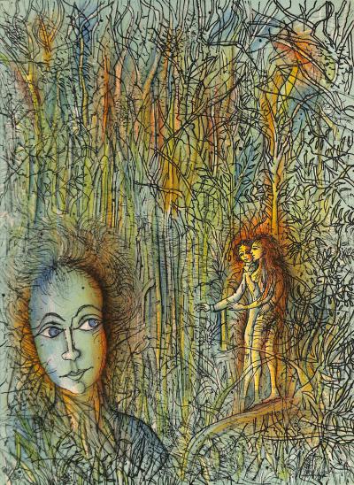 Jean CARZOU - Le poète jaloux, 1978 - Lithographie originale signée 2