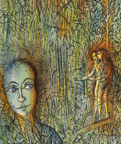 Jean CARZOU - Le poète jaloux, 1978 - Lithographie originale signée 2