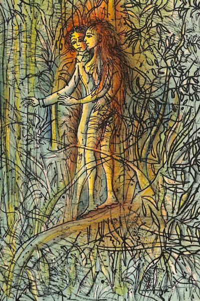 Jean CARZOU - Le poète jaloux, 1978 - Lithographie originale signée 2