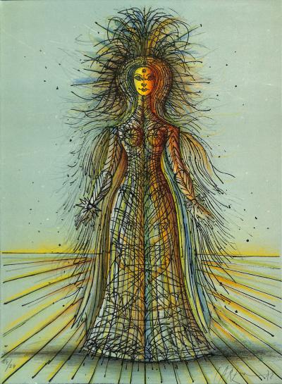 Jean CARZOU - Princesse indienne, 1978 - Lithographie originale signée 2