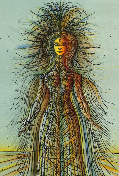 Jean CARZOU - Princesse indienne, 1978 - Lithographie originale signée 2