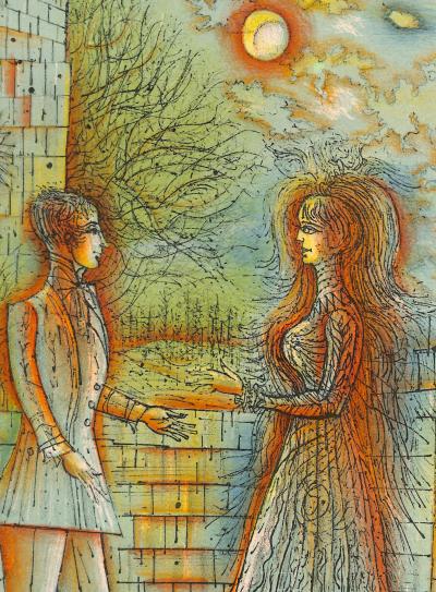 Jean CARZOU - Romance au clair de Lune, 1978 - Lithographie originale signée 2