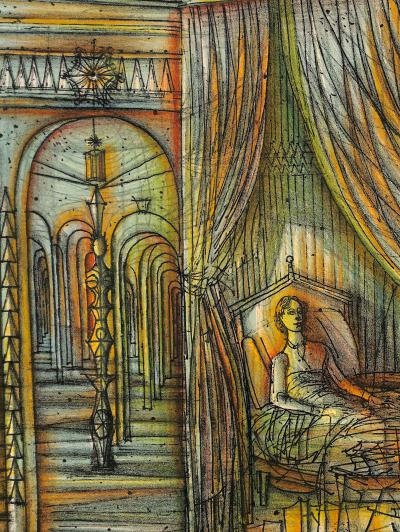 Jean CARZOU - Le repos du Monarque, 1978 - Lithographie originale signée 2