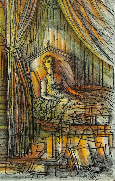 Jean CARZOU - Le repos du Monarque, 1978 - Lithographie originale signée 2