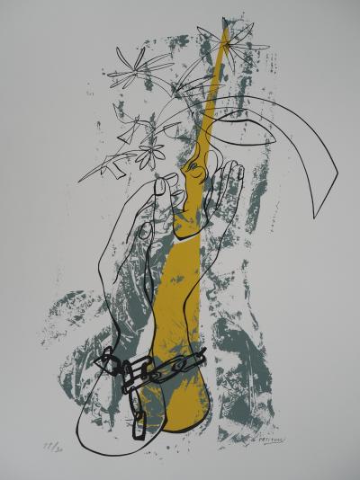 PATITUCCI Georges: L’amour enchainé, 1980 - original signed SILKPRINT 2