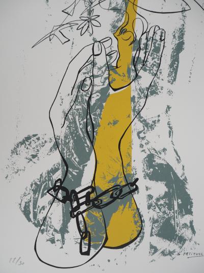 PATITUCCI Georges: L’amour enchainé, 1980 - original signed SILKPRINT 2