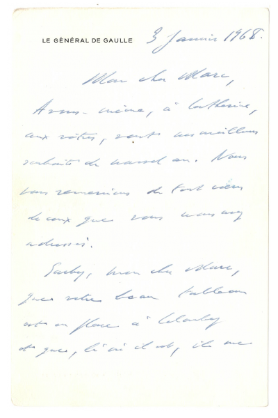 Charles DE GAULLE - Lettre autographe signée 2