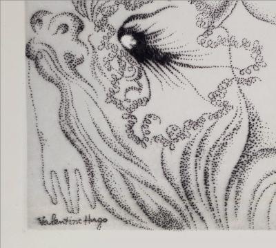 Valentine HUGO - Nu au Taureau, 1946 - Etching 2