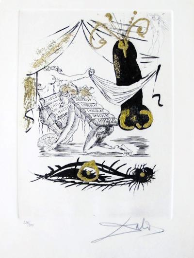 Salvador DALI - Fleurs d'Art From Les Amours Jaunes - Gravure à la pointe sèche signée 2