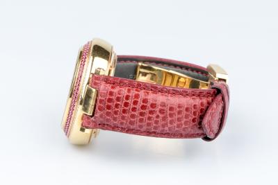 Montre Bovet saphirs roses diamants en or rose 18 carats 2