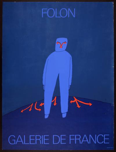 Jean-Michel FOLON - Galerie de France, 1975 - Affiche d'exposition en sérigraphie 2