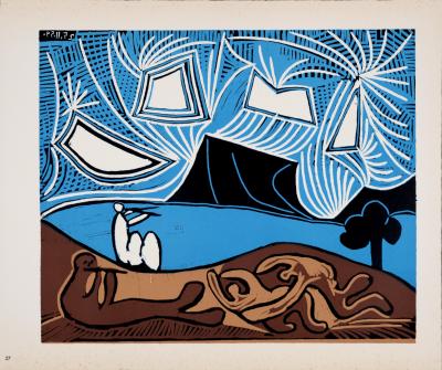 Pablo PICASSO (After) - Bacchanale, 1962 - Linocut print 2