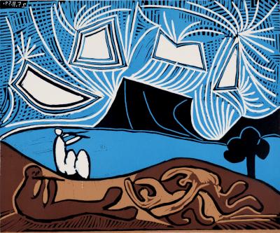 Pablo PICASSO (After) - Bacchanale, 1962 - Linocut print 2