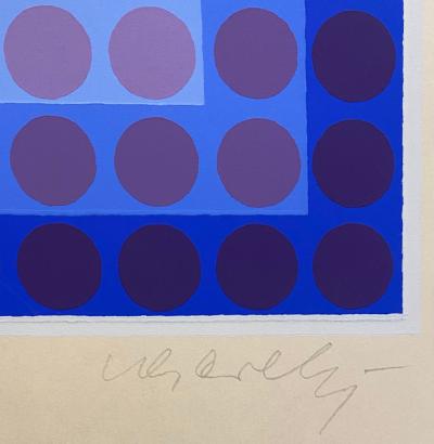 Victor VASARELY - Vega Pal V, 1971 - Large original silkscreen - Hand-signed 2