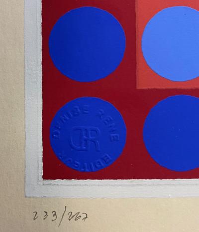 Victor VASARELY - Vega Pal V, 1971 - Large original silkscreen - Hand-signed 2