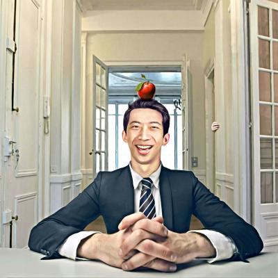 Mr Strange - Mr Chang et la Pomme Rouge, 2019 - Giclée sur papier signée à la main 2