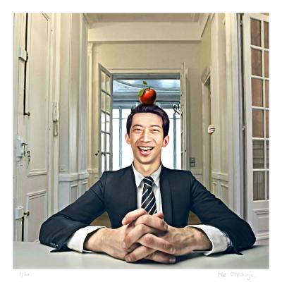 Mr Strange - Mr Chang et la Pomme Rouge, 2019 - Giclée sur papier signée à la main 2