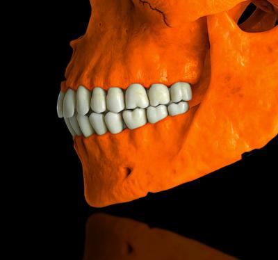 Mr Strange - Orange Skull, 2021 - Giclée sur panneau Aludibond 2