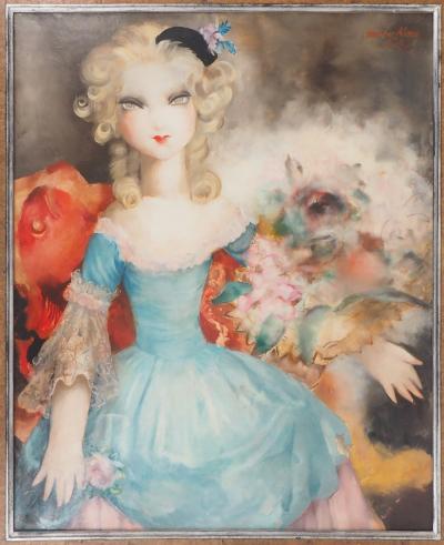 Micao KONO - La Poupée - Huile sur toile signée 2