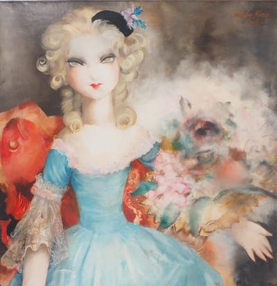 Micao KONO - La Poupée - Huile sur toile signée 2